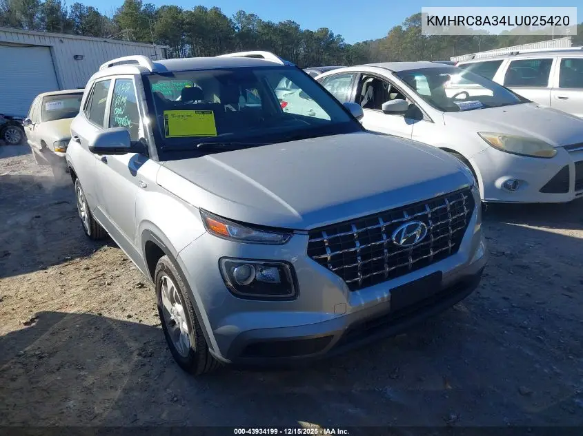 KMHRC8A34LU025420 2020 Hyundai Venue Sel