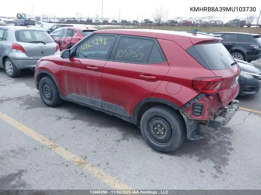 KMHRB8A39MU103730 2021 Hyundai Venue Essential Manual
