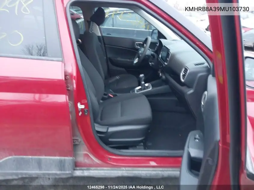 KMHRB8A39MU103730 2021 Hyundai Venue Essential Manual