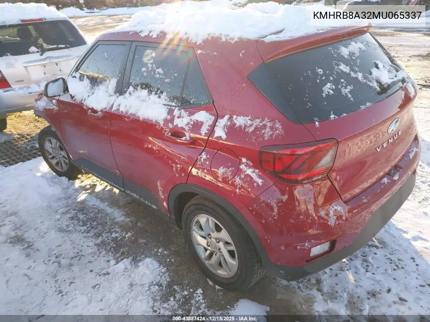 KMHRB8A32MU065337 2021 Hyundai Venue Se