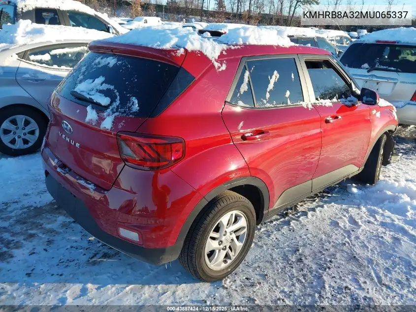 KMHRB8A32MU065337 2021 Hyundai Venue Se
