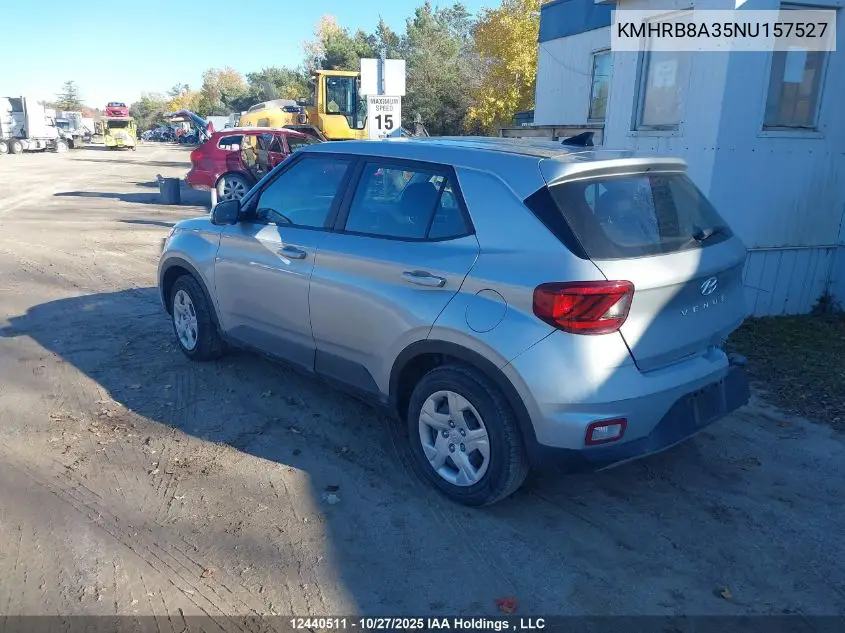 KMHRB8A35NU157527 2022 Hyundai Venue Se