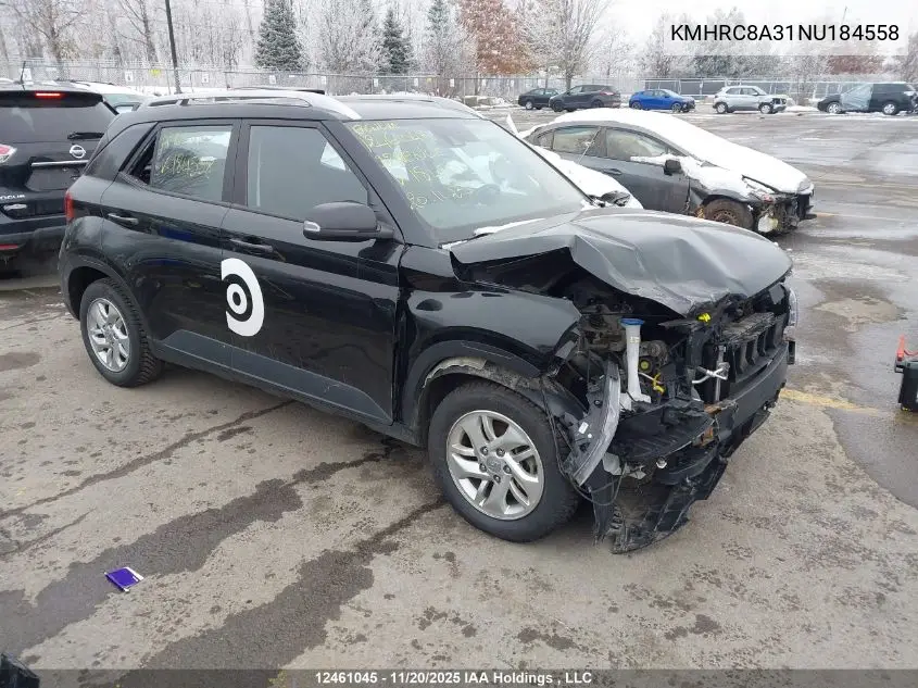 KMHRC8A31NU184558 2022 Hyundai Venue Preferred
