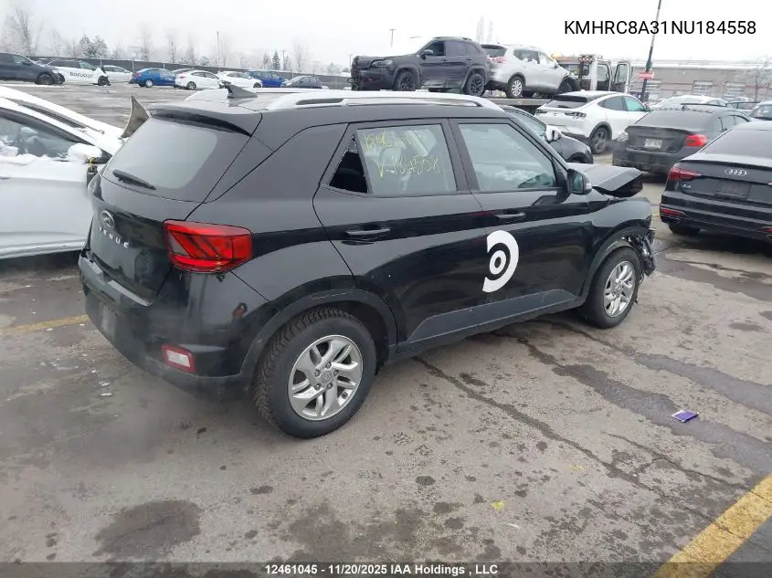 KMHRC8A31NU184558 2022 Hyundai Venue Preferred