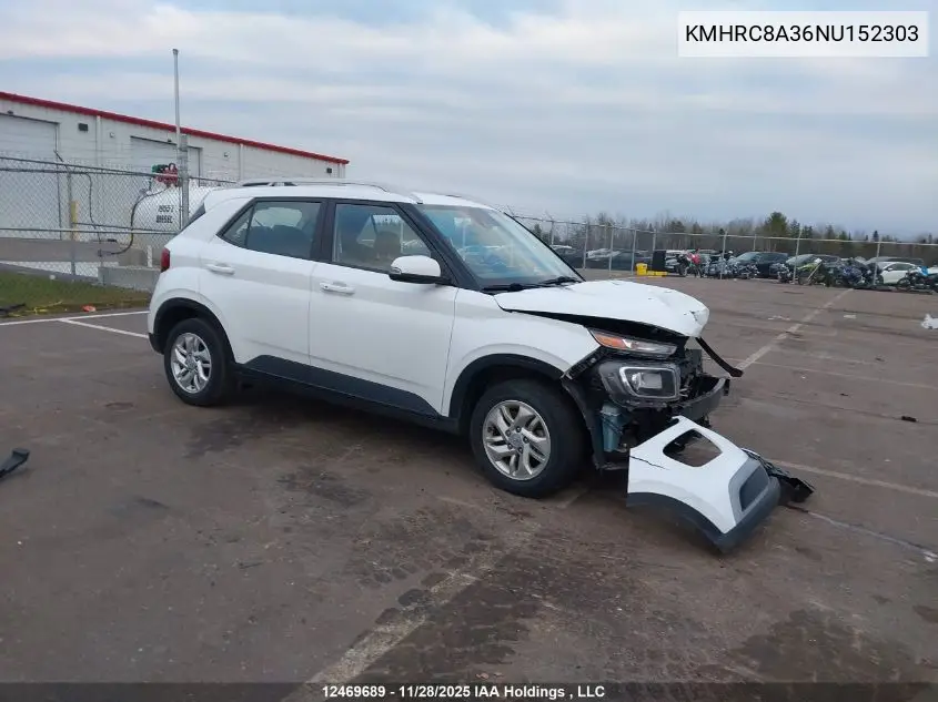 KMHRC8A36NU152303 2022 Hyundai Venue Preferred