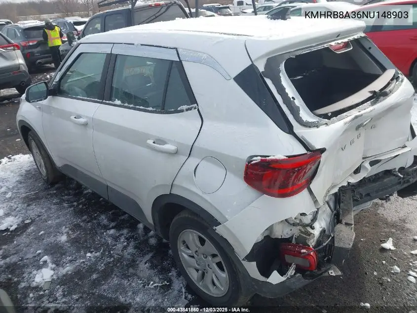 KMHRB8A36NU148903 2022 Hyundai Venue Se