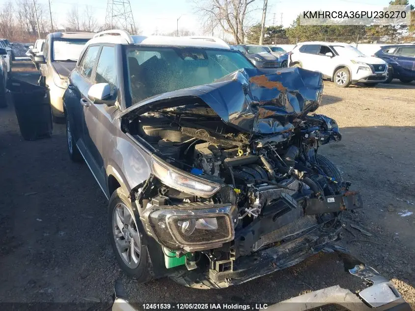 KMHRC8A36PU236270 2023 Hyundai Venue Sel/Limited
