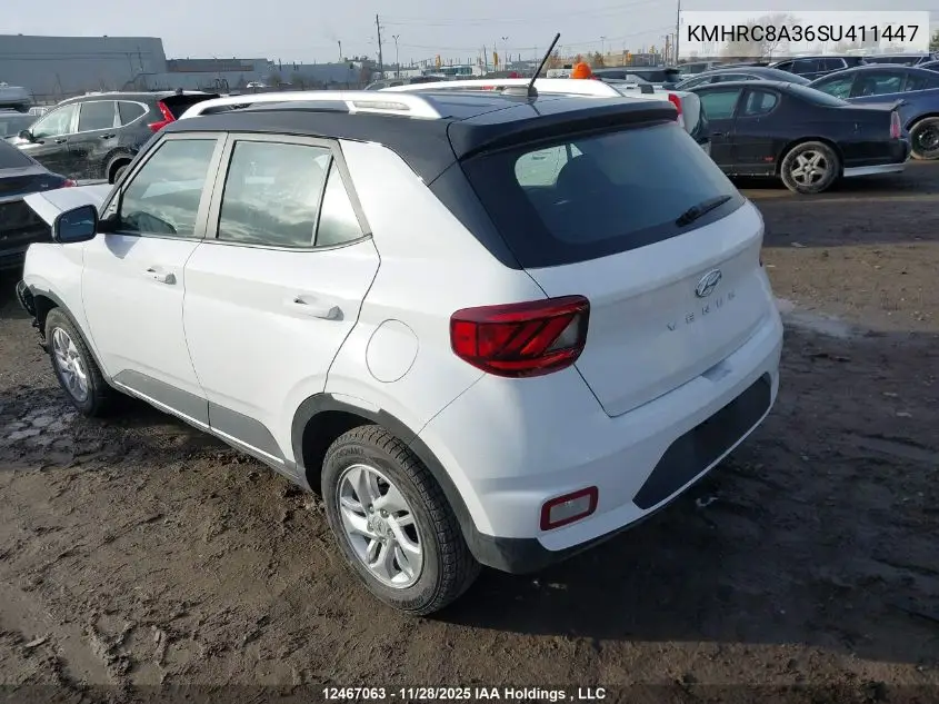 KMHRC8A36SU411447 2025 Hyundai Venue Sel/Limited