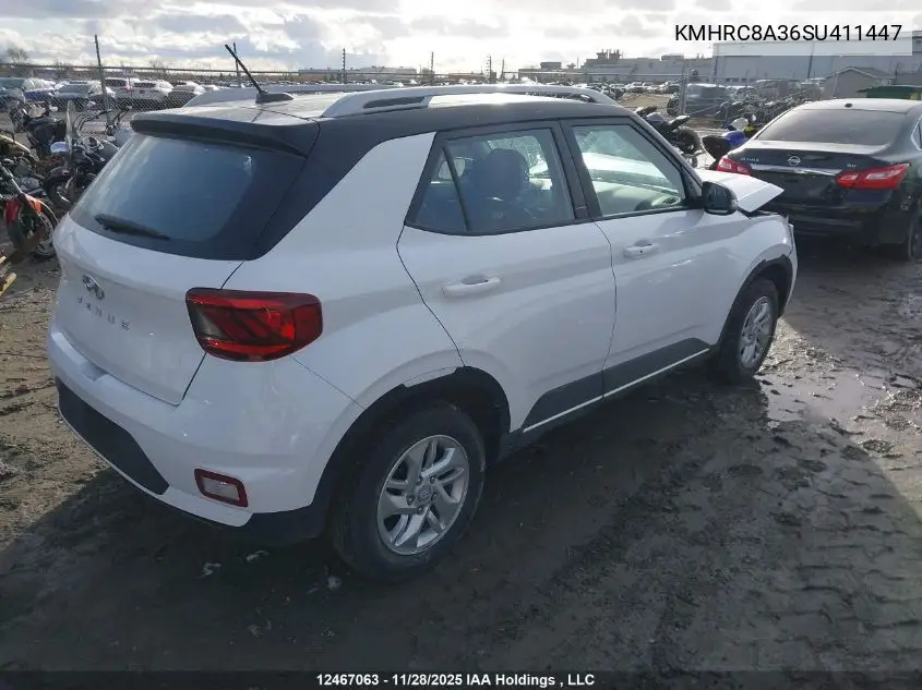 KMHRC8A36SU411447 2025 Hyundai Venue Sel/Limited