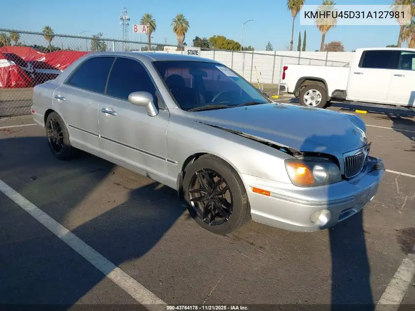KMHFU45D31A127981 2001 Hyundai Xg300 L