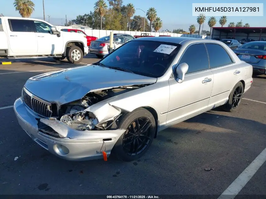 KMHFU45D31A127981 2001 Hyundai Xg300 L