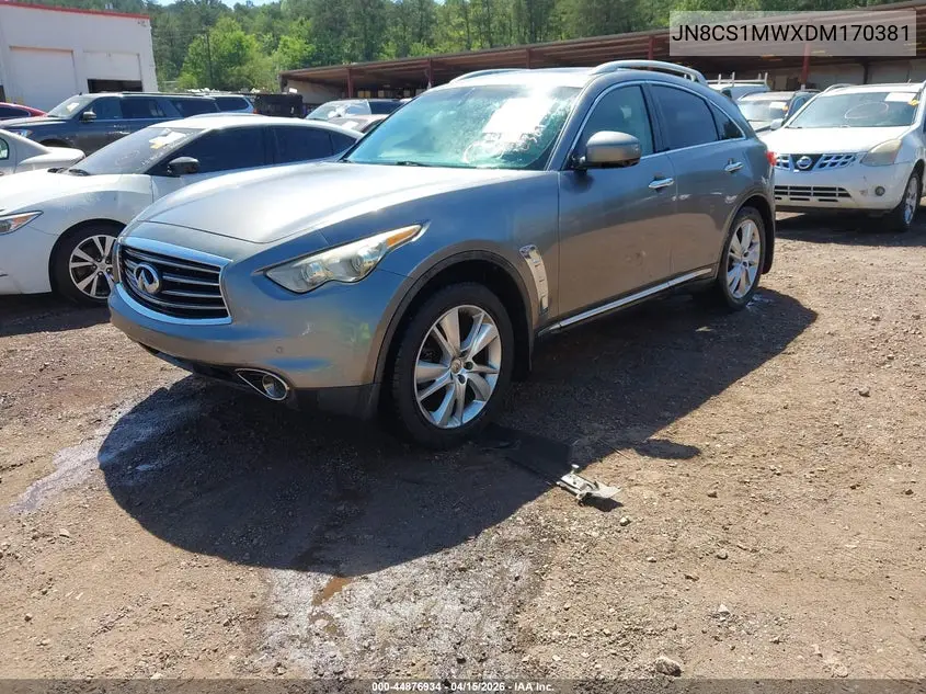 2013 Infiniti Fx37 VIN: JN8CS1MWXDM170381 Lot: 44876934
