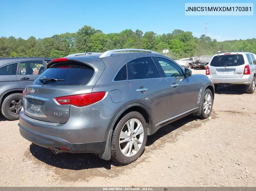 2013 Infiniti Fx37 VIN: JN8CS1MWXDM170381 Lot: 44876934