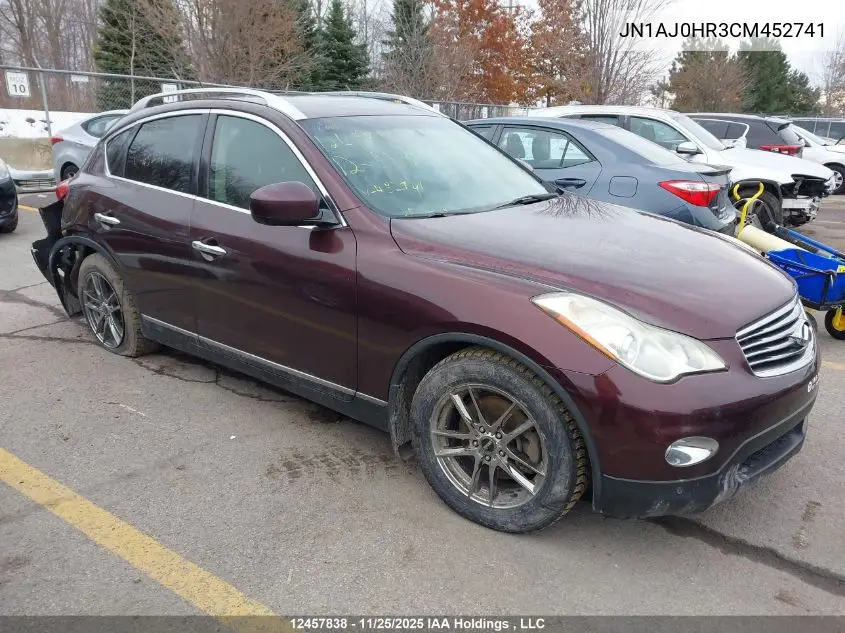 JN1AJ0HR3CM452741 2012 Infiniti Ex35