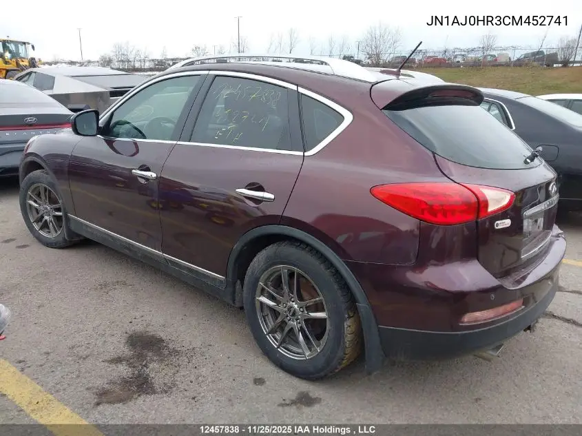 JN1AJ0HR3CM452741 2012 Infiniti Ex35