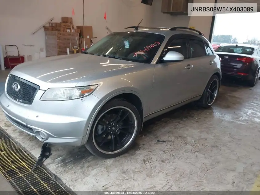 JNRBS08W54X403089 2004 Infiniti Fx45