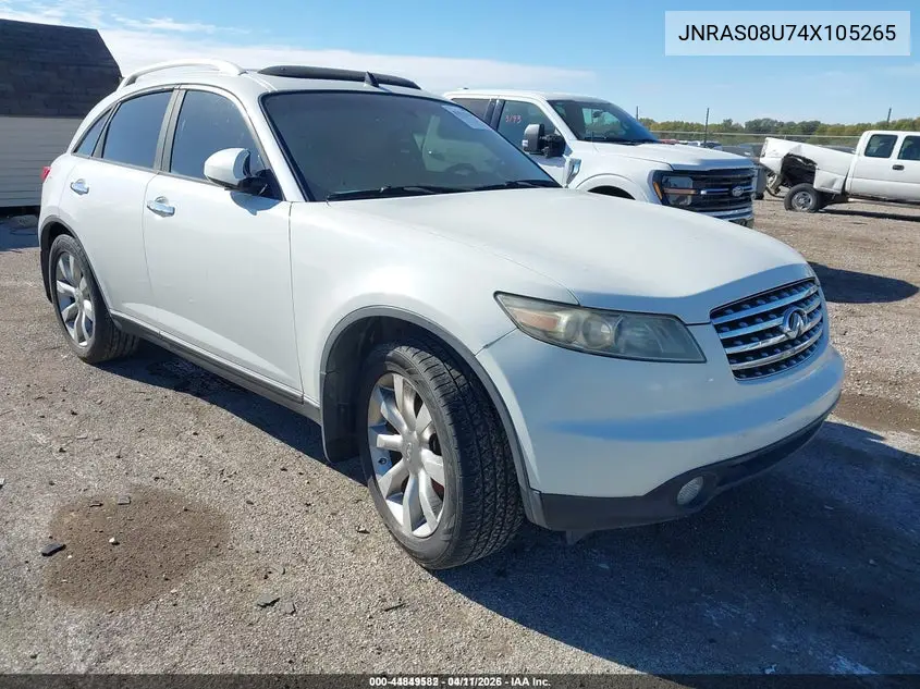JNRAS08U74X105265 2004 Infiniti Fx35