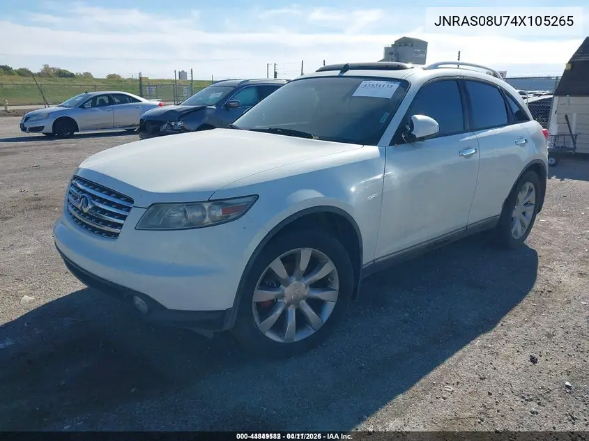 JNRAS08U74X105265 2004 Infiniti Fx35