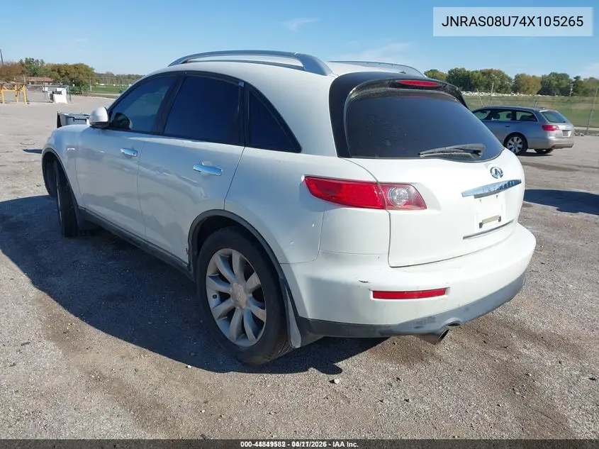 JNRAS08U74X105265 2004 Infiniti Fx35