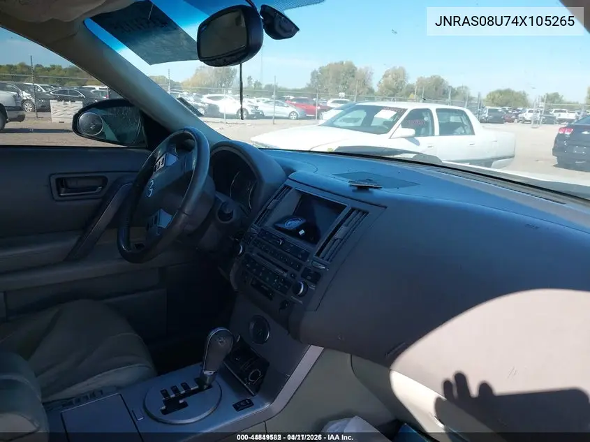 JNRAS08U74X105265 2004 Infiniti Fx35