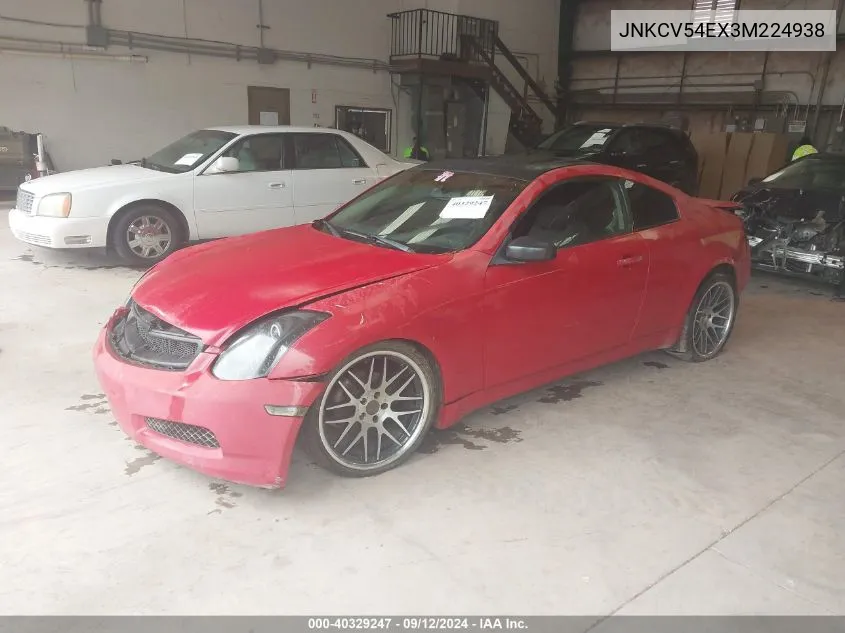 JNKCV54EX3M224938 2003 Infiniti G35 Base W/6 Speed Manual