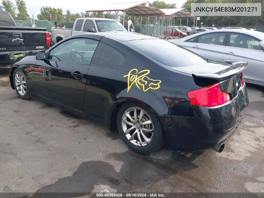 2003 Infiniti G35 Base W/Leather VIN: JNKCV54E83M201271 Lot: 40353426