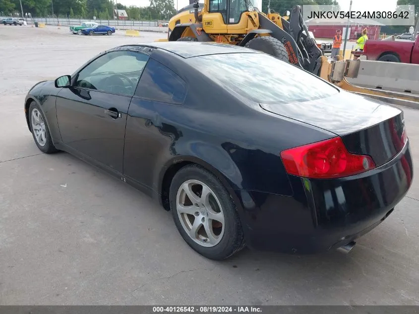 2004 Infiniti G35 VIN: JNKCV54E24M308642 Lot: 40126542