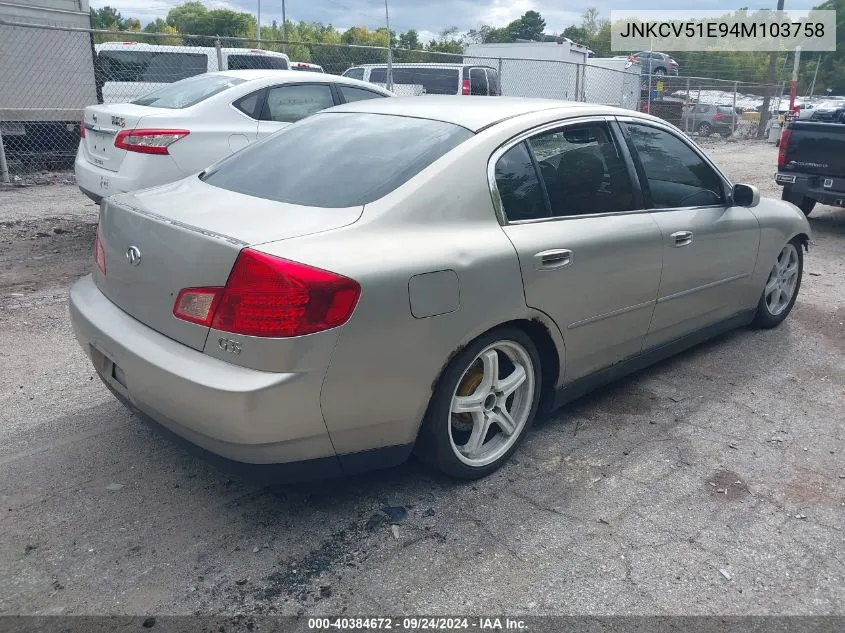 JNKCV51E94M103758 2004 Infiniti G35