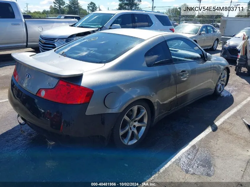 2004 Infiniti G35 VIN: JNKCV54E54M803711 Lot: 40481956