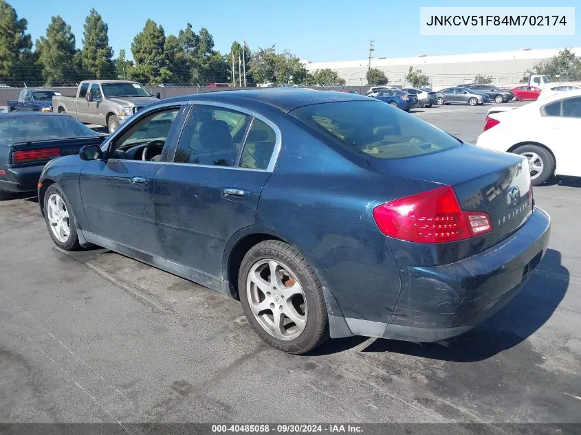 JNKCV51F84M702174 2004 Infiniti G35X