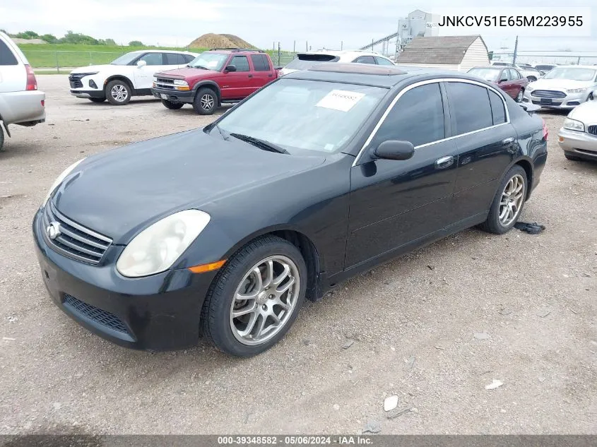 JNKCV51E65M223955 2005 Infiniti G35