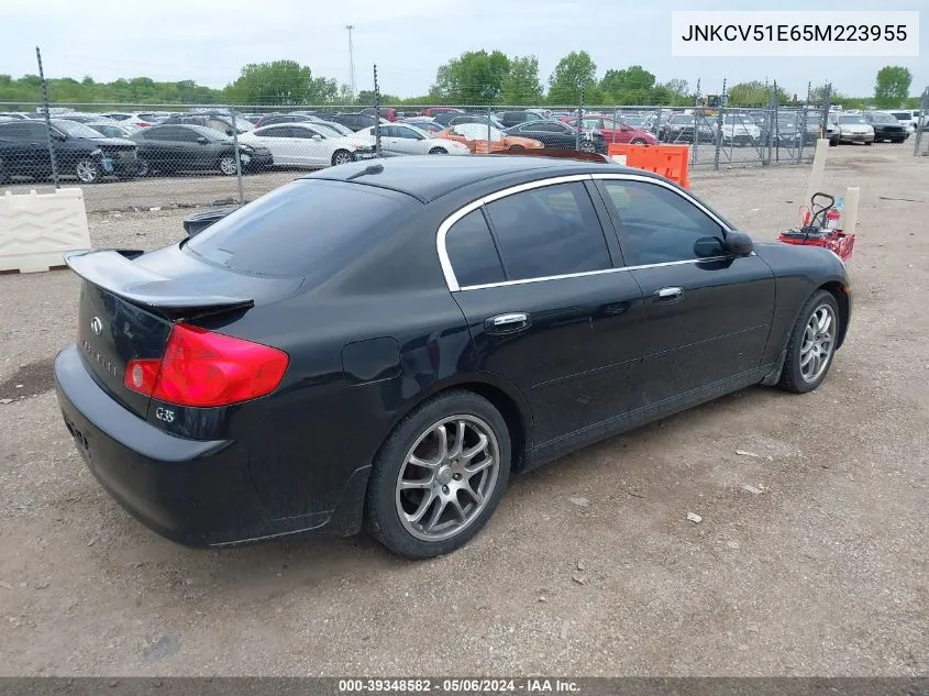 JNKCV51E65M223955 2005 Infiniti G35