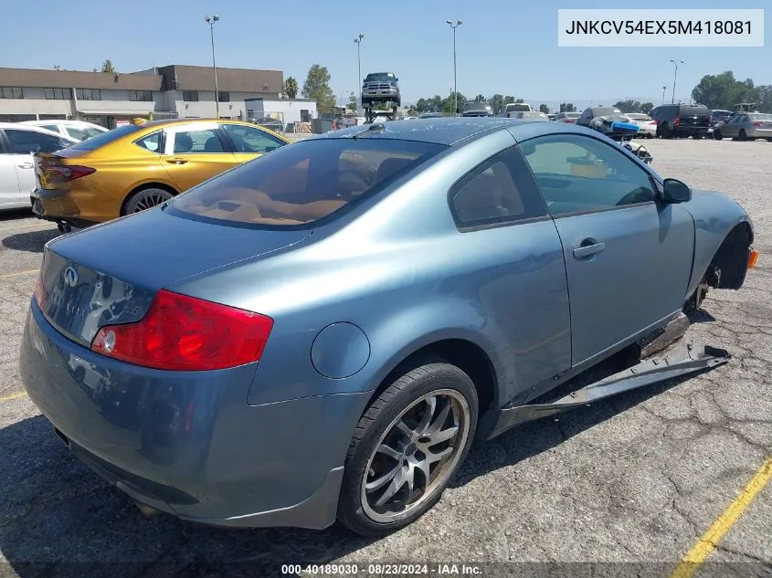 JNKCV54EX5M418081 2005 Infiniti G35