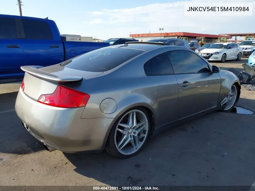 2005 Infiniti G35 VIN: JNKCV54E15M410984 Lot: 40472891