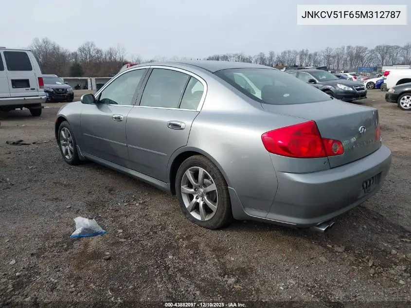 JNKCV51F65M312787 2005 Infiniti G35X