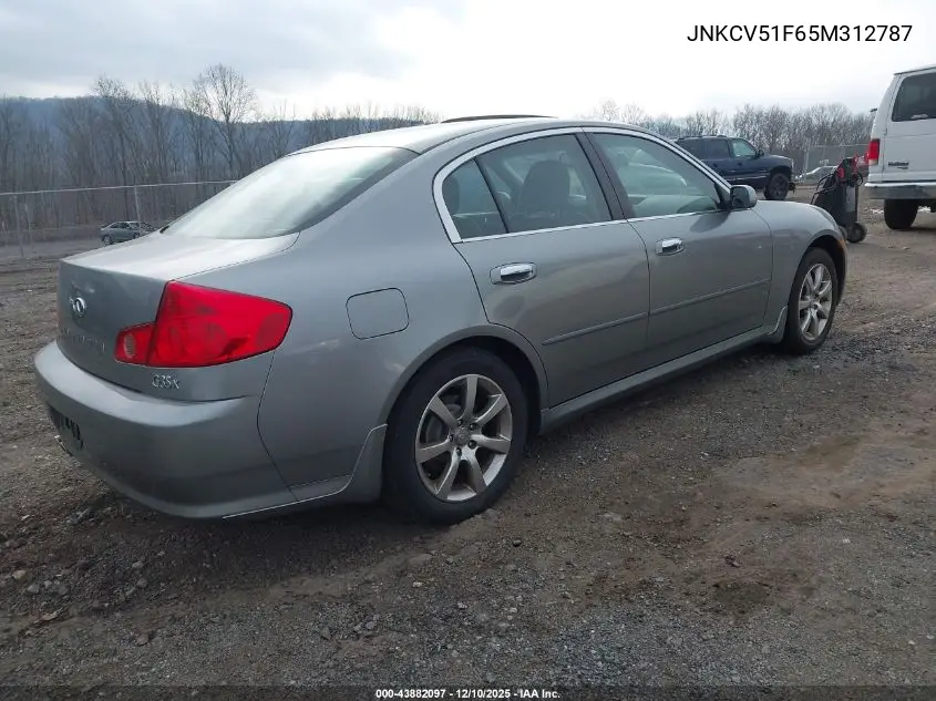 JNKCV51F65M312787 2005 Infiniti G35X