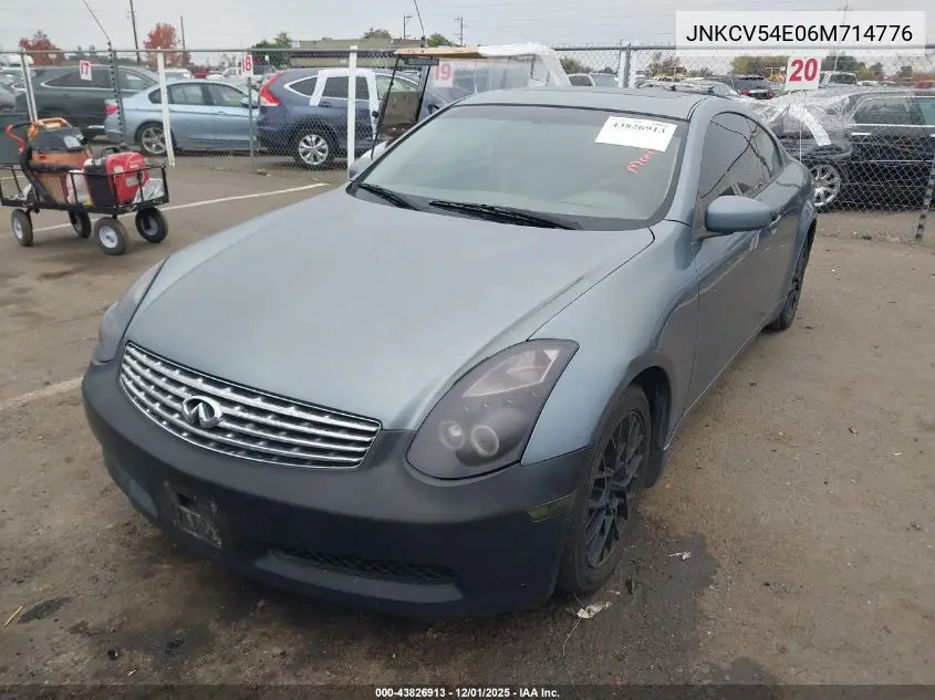 JNKCV54E06M714776 2006 Infiniti G35