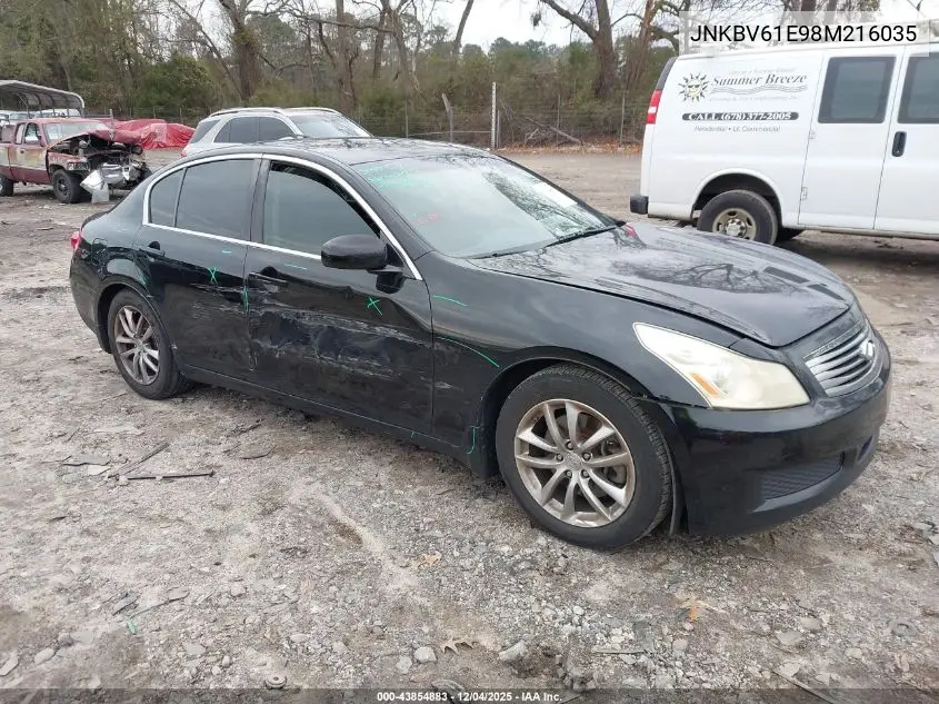 JNKBV61E98M216035 2008 Infiniti G35 Journey