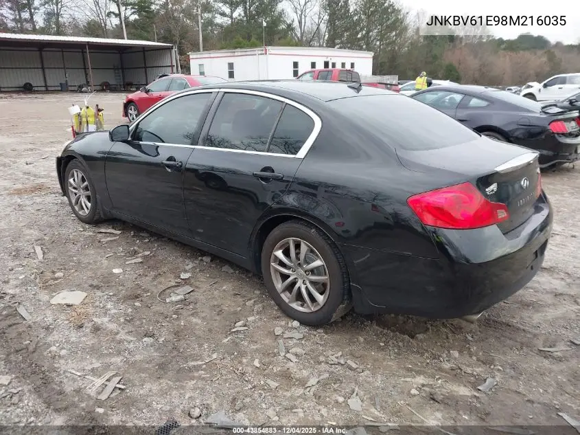 JNKBV61E98M216035 2008 Infiniti G35 Journey