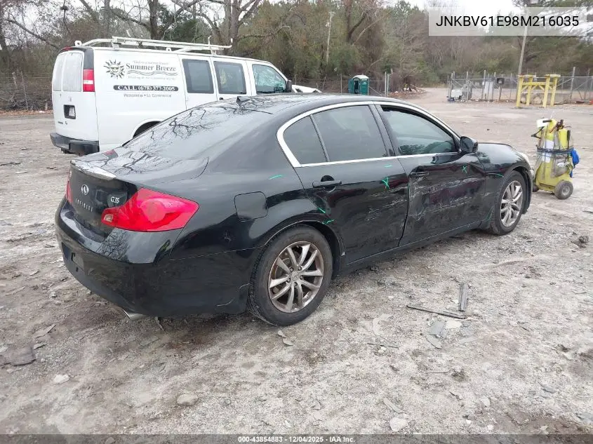 JNKBV61E98M216035 2008 Infiniti G35 Journey