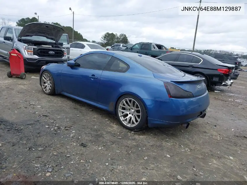 JNKCV64E88M129887 2008 Infiniti G37 Sport