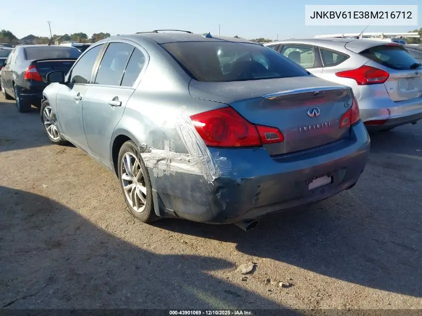JNKBV61E38M216712 2008 Infiniti G35 Journey