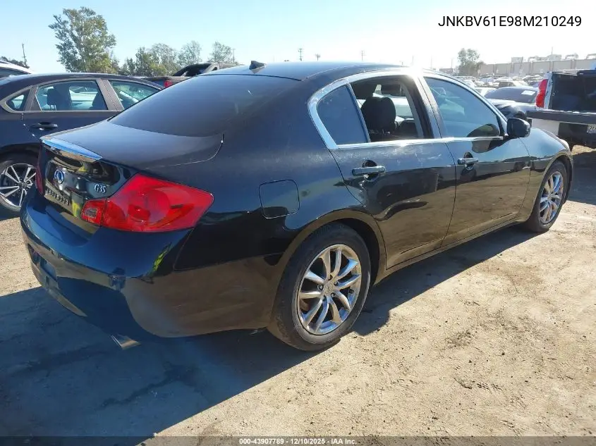 JNKBV61E98M210249 2008 Infiniti G35 Journey
