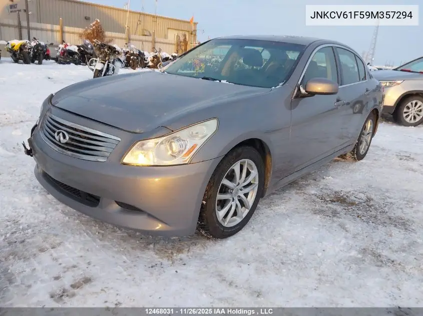 JNKCV61F59M357294 2009 Infiniti G37X