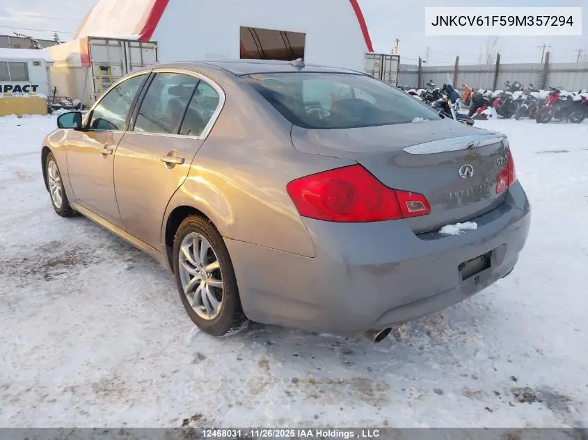 JNKCV61F59M357294 2009 Infiniti G37X