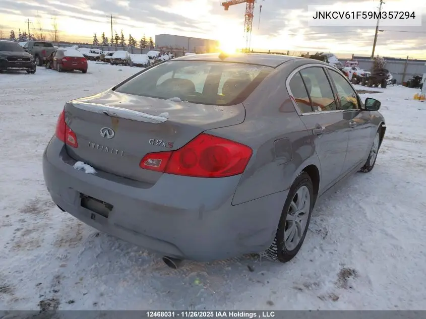 JNKCV61F59M357294 2009 Infiniti G37X