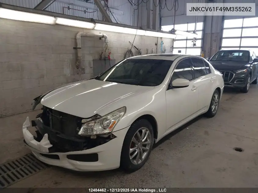 JNKCV61F49M355262 2009 Infiniti G37X