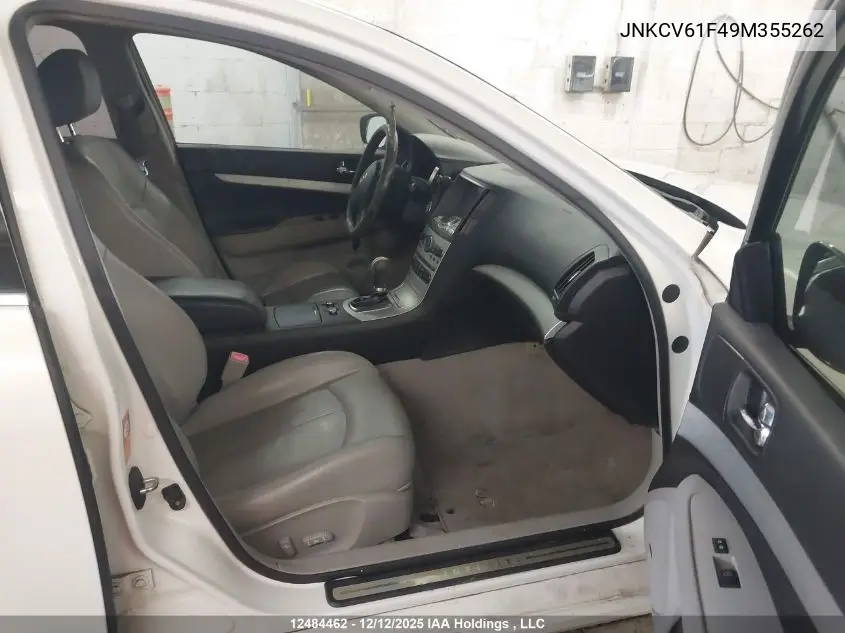 JNKCV61F49M355262 2009 Infiniti G37X