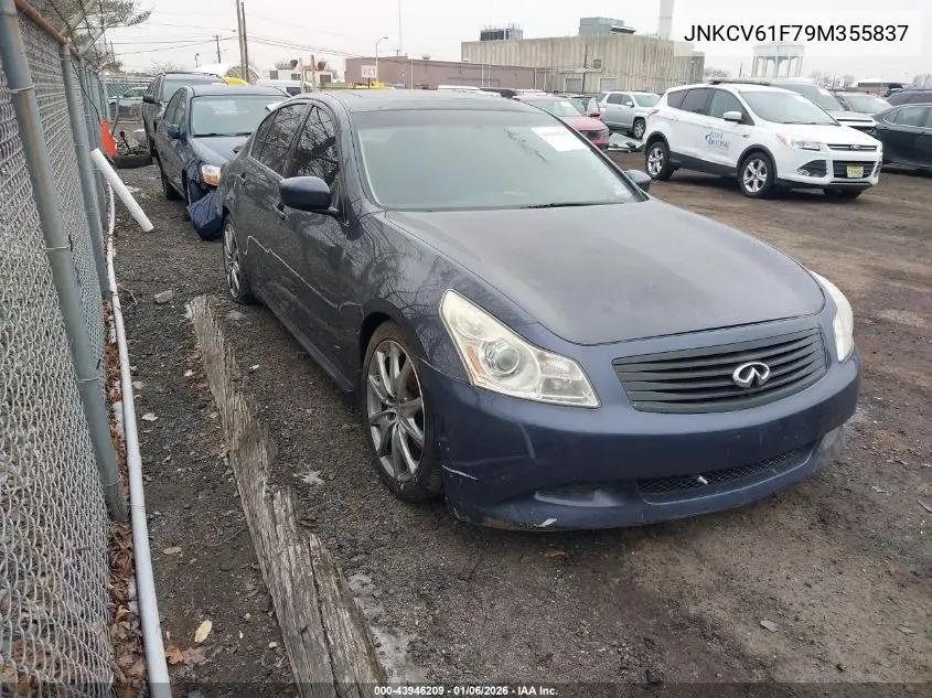 JNKCV61F79M355837 2009 Infiniti G37X