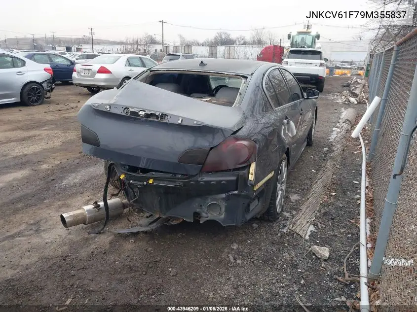 JNKCV61F79M355837 2009 Infiniti G37X